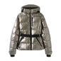 Women's Fashion Skiing Department Columns Cinched Hoodie Coats