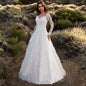Women's Spring Long Sleeve Bridal Dress Formal Clothing