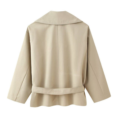 Women's Versatile Fashion With Belt Trench Coats