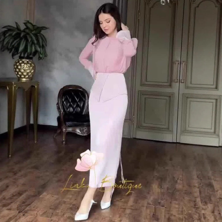 Women's Autumn Gentle Graceful Temperament Long Sleeve Dresses