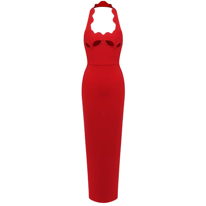 Dress Halter Cut-out Senior Sexy Inner Dresses