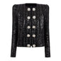 Women's Fashion Sequined Diamonds High Quality Coats