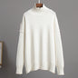 Women's Patchwork Turtleneck Casual Lazy Thickened Pullover Sweaters