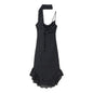 Women's Retro Dots Printed Scarf Ruffled Spaghetti Dresses