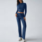 Women's Casual Sports Style Slim Long Sleeve Suits