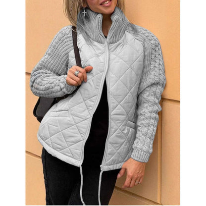 Women's Beautiful Fashion Zipper Stand Collar Coats