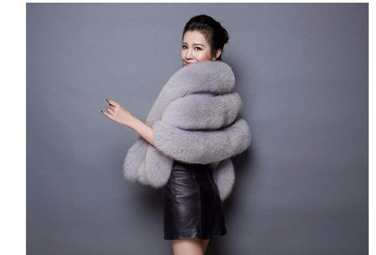 Women's Fur Shawl White Cloak Bridal Cape Coats
