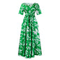 Women's Fashion Elegant Tied African Print Sleeve Dresses