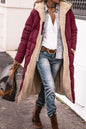 Solid Color Hooded Cotton Long Sleeve Mid-length Coats