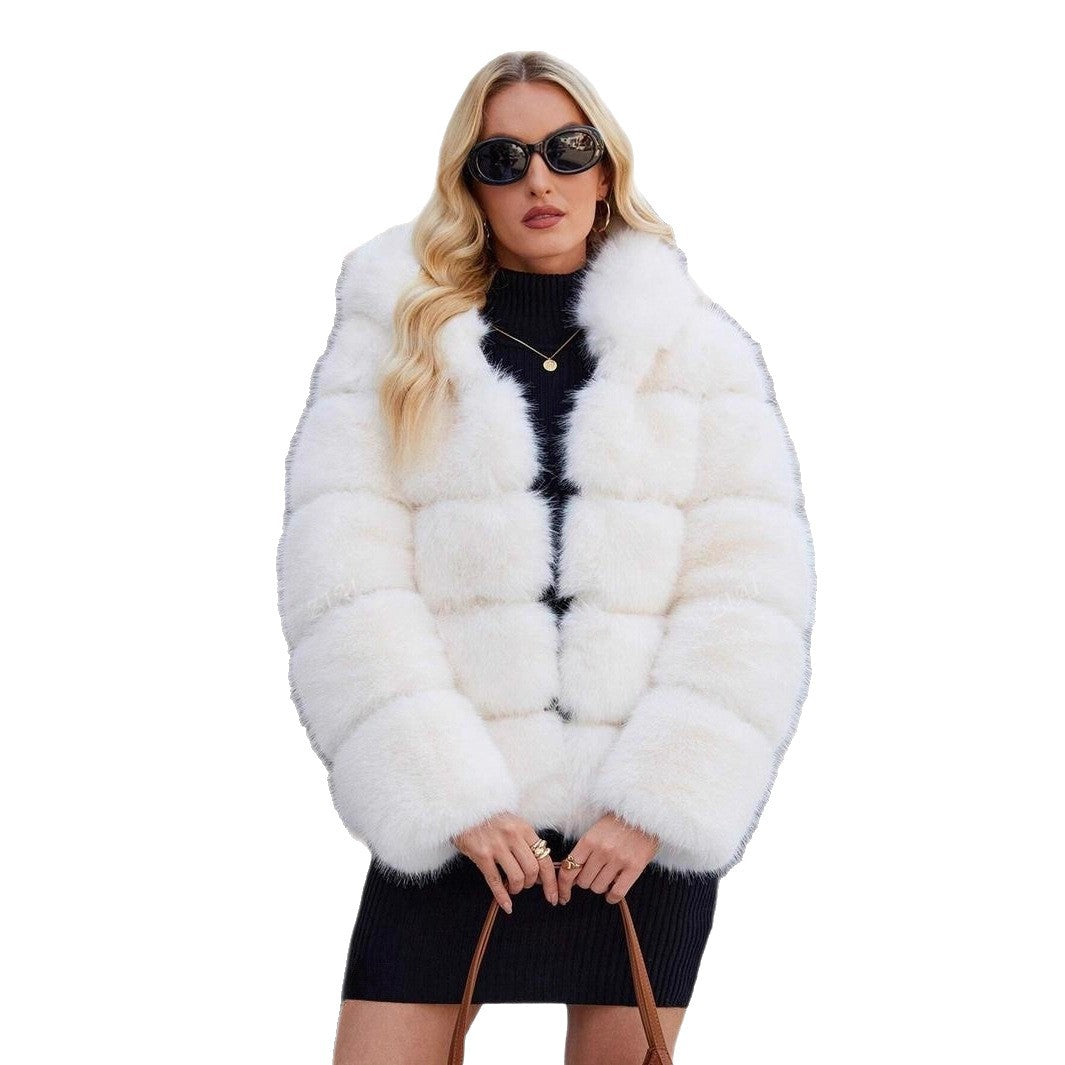 Women's Faux Fur Environmental Protection Imitation Fox Coats