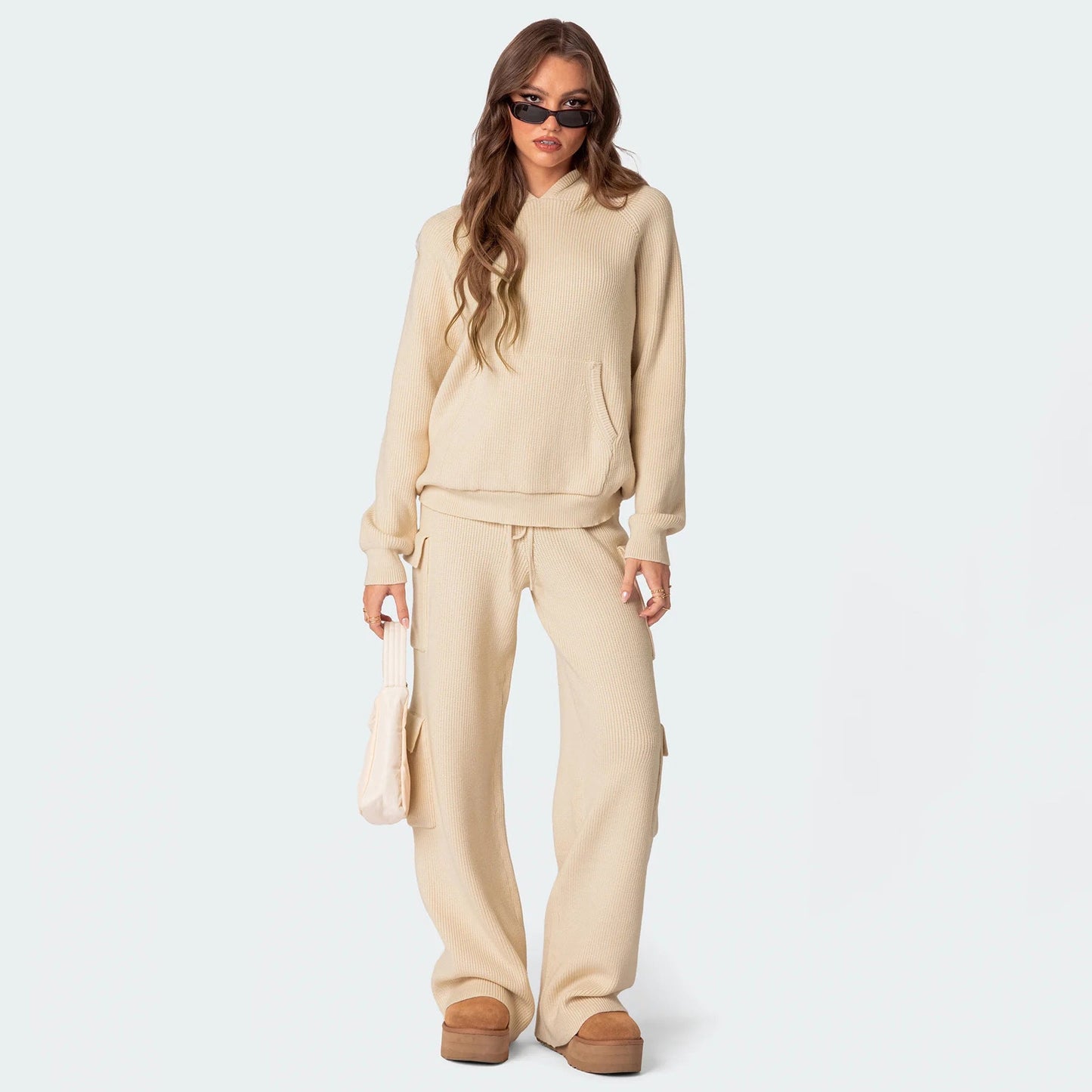 Women's Glamorous Fashion Hooded Sports Casual Suits