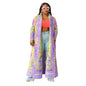 Women's Popular Pleated Printed Trench Long Coats