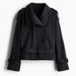 Women's High-grade Stand Collar Double Breasted Belt Coats