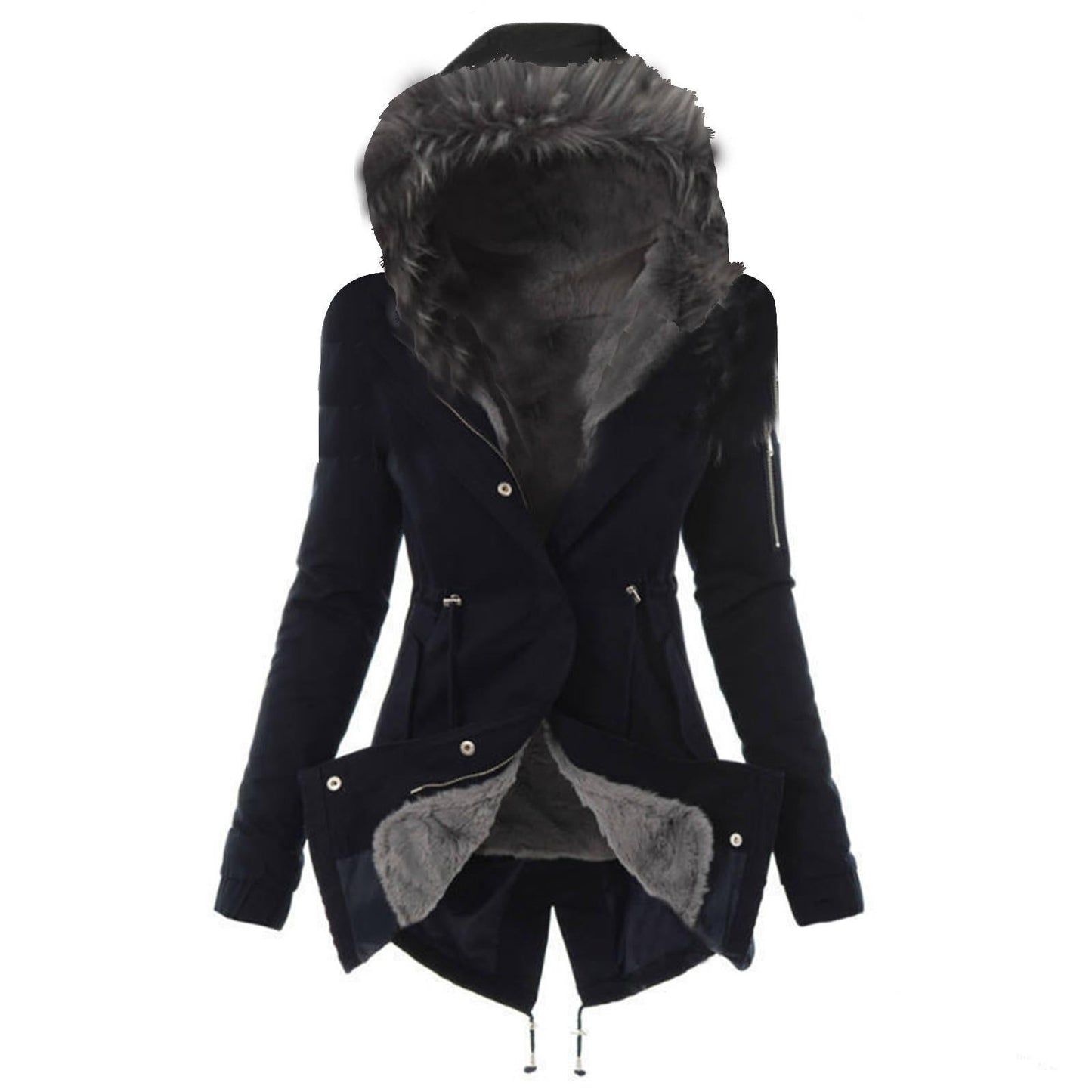 Women's Clothes Hooded Slim Fit Warm Zipper Coats
