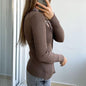 Women's Casual Simple Solid Color Long-sleeved Shirt Blouses