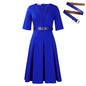 Women's Summer Fashion Elegant Ol Solid Color Dresses