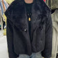 Women's Trendy Fur Faux Large Lapel Fox Coats