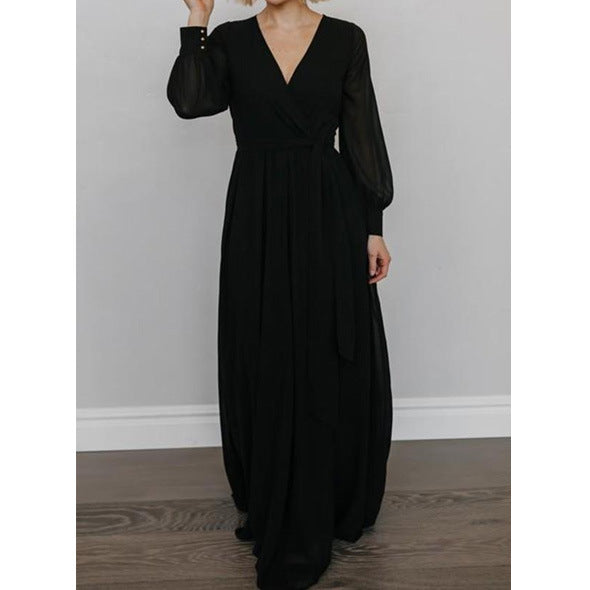 Women's Autumn Dress Long Elegant Multicolor Dresses