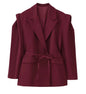 Women's Comfortable Temperament Commute Padded Shoulder Coats