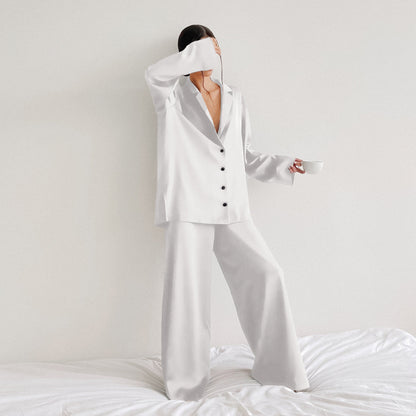 Women's Silk Comfort Breathable Two-piece Set French Suits