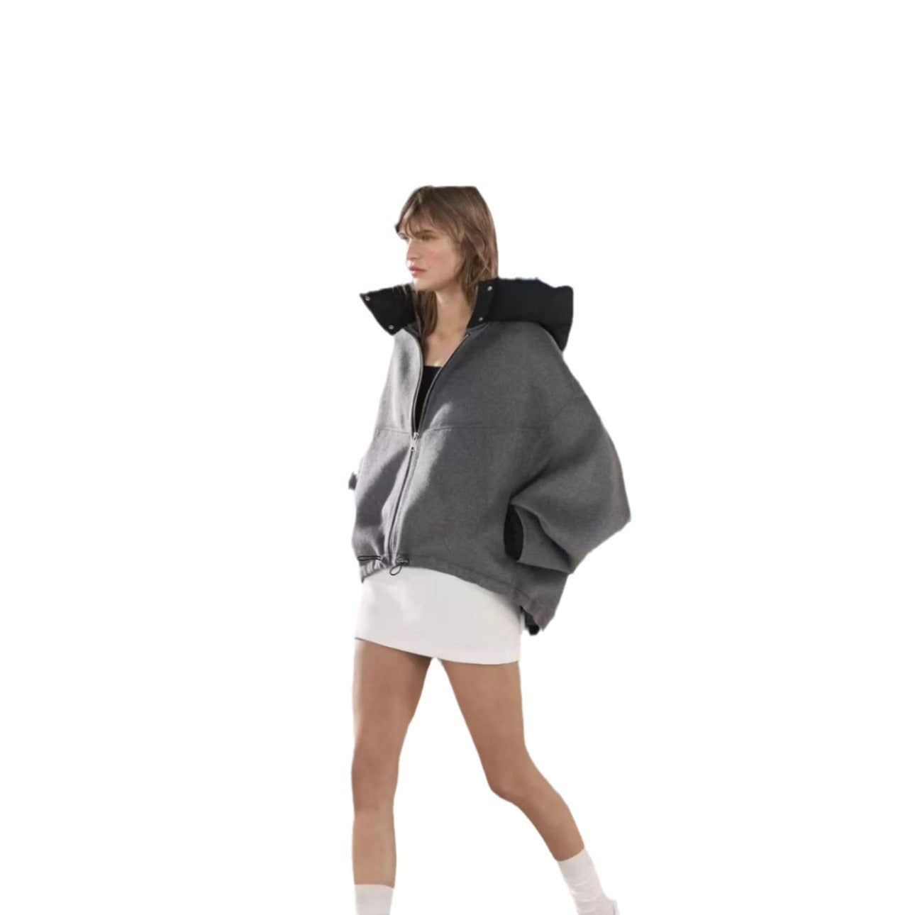 Removable Hooded Double-faced Woolen Goods Winter Coats