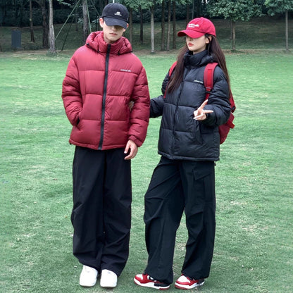 Women's & Men's & Korean Style Loose Versatile Hooded Couple Coats
