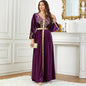 Women's Fashion Embroidery Beaded Veet Dress Arabic Dresses
