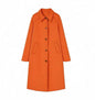 Women's Elegant Lapel Single Breasted Trench Tooling Coats