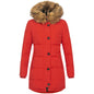 Long Sleeve Thermal Zipper Winter Mid-length Coats