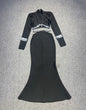Women's Slouchy Rhinestone Party Two-piece Dress Suits