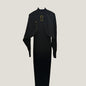 Women's Elegant Metal Decorative Batwing Sleeve Knitted Elastic Long Dresses