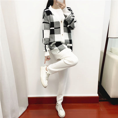 Women's Elegant Outfit Fashionable Knitted European Goods Suits