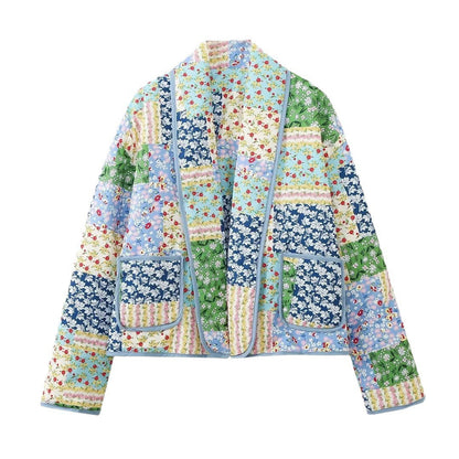 Glamorous Innovative Lapel Fashion Pattern Print Jackets