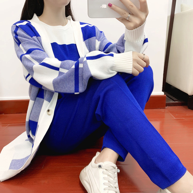 Women's Elegant Outfit Fashionable Knitted European Goods Suits