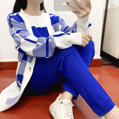 Women's Elegant Outfit Fashionable Knitted European Goods Suits