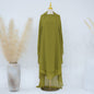Solid Color Front Rear Chiffon Big Dresses