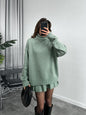 Autumn Solid Color Round Neck Loose Suits