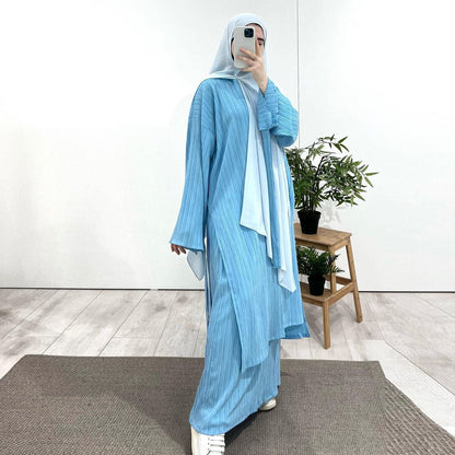 Women's Arabic Mid-length Long Sleeve Robe Suits