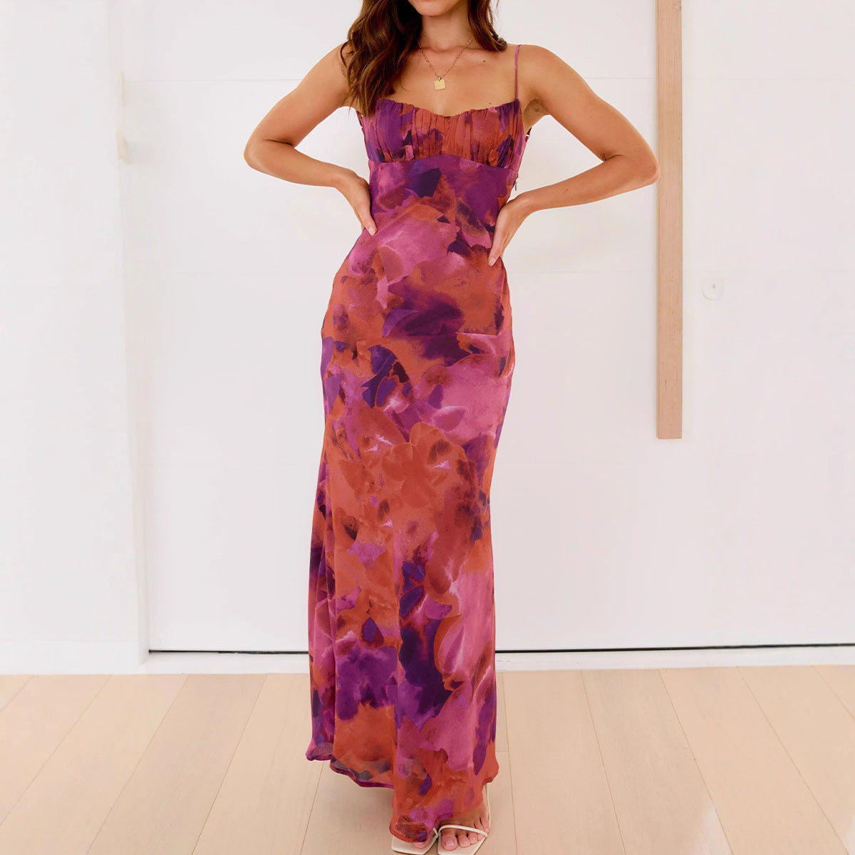 Summer French Elegance Hollow Backless Strap Dresses