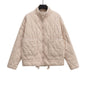 Women's Stand Collar Zipper Large Pocket Long Sleeve Coats