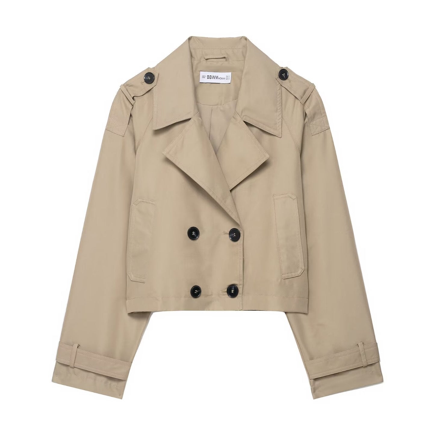 Women's Fashion Casual Double Breasted Trench Coats
