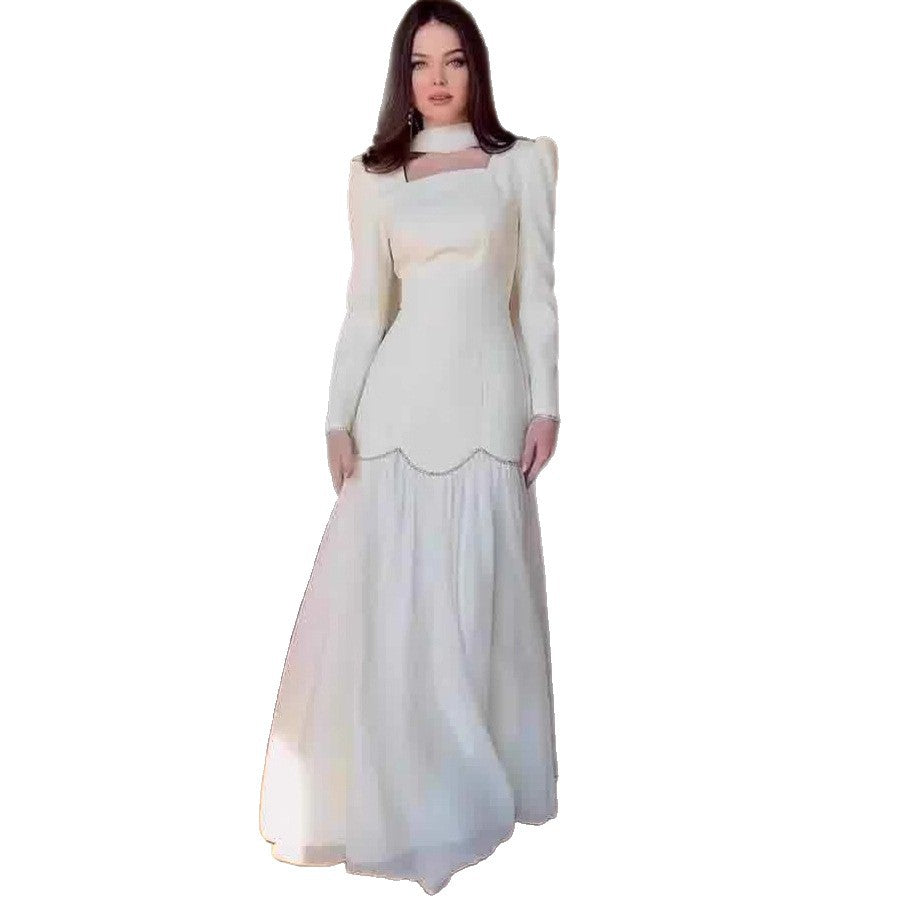 Spring Palace Style Elegant Retro Temperament Long Dresses