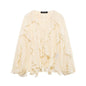Laminated Decoration Solid Color Shirt Purplish Blouses