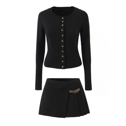 Women's Hot Slim Breasted Knitted High Waist Suits