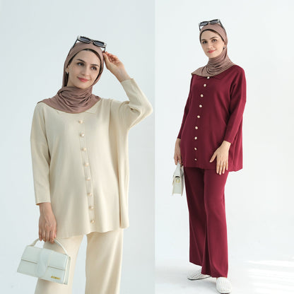 Thickened Knitting Loose Wide Leg Trousers Sweaters