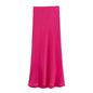 Women's Summer French Fashion Silk Satin Texture Skirts