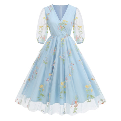 Summer Super Fairy Dress Princess French Embroidery Dresses