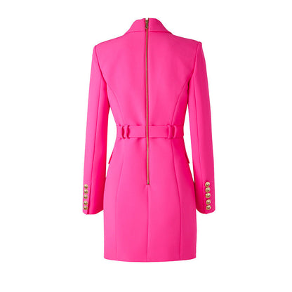 Long Sleeve Lace Up Slim Fit Elegant Dress Dresses
