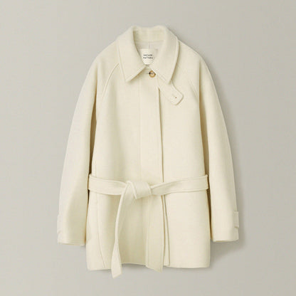 Women's Small Woolen Loose Slimming Stand Collar Coats