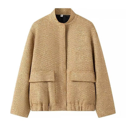 Women's French Style Fashion Loose Slimming Sequined Coats